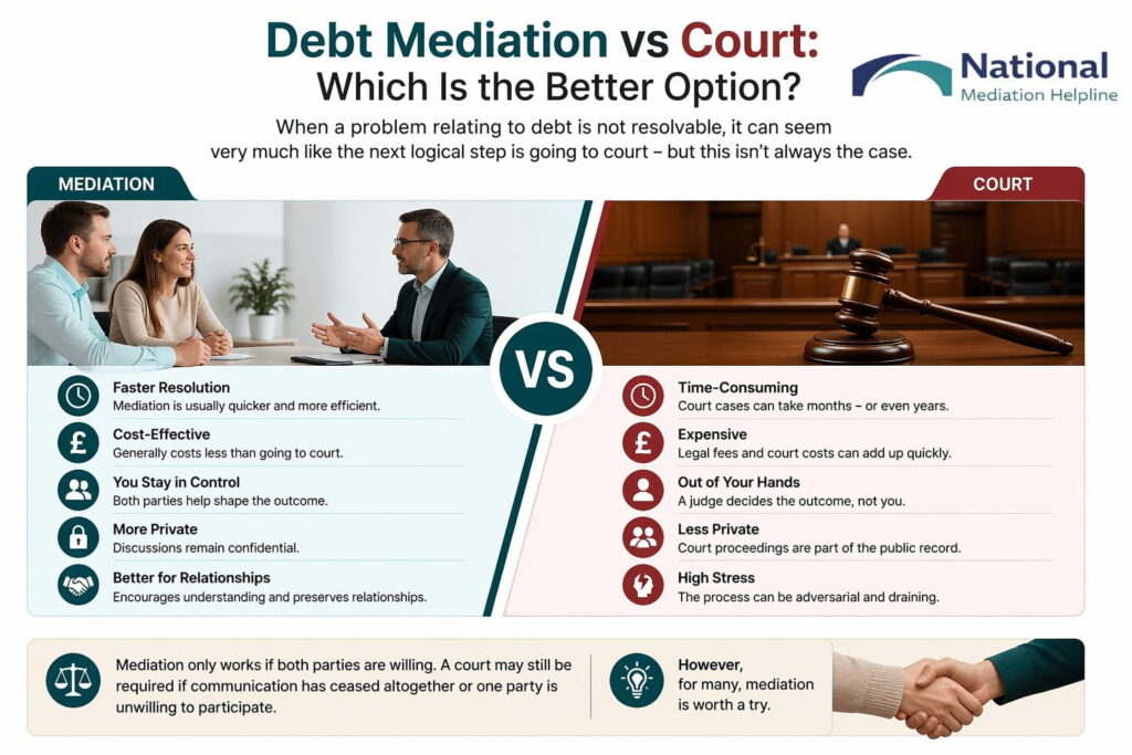 Debt Mediation vs Court: Which Is the Better Option Basildon