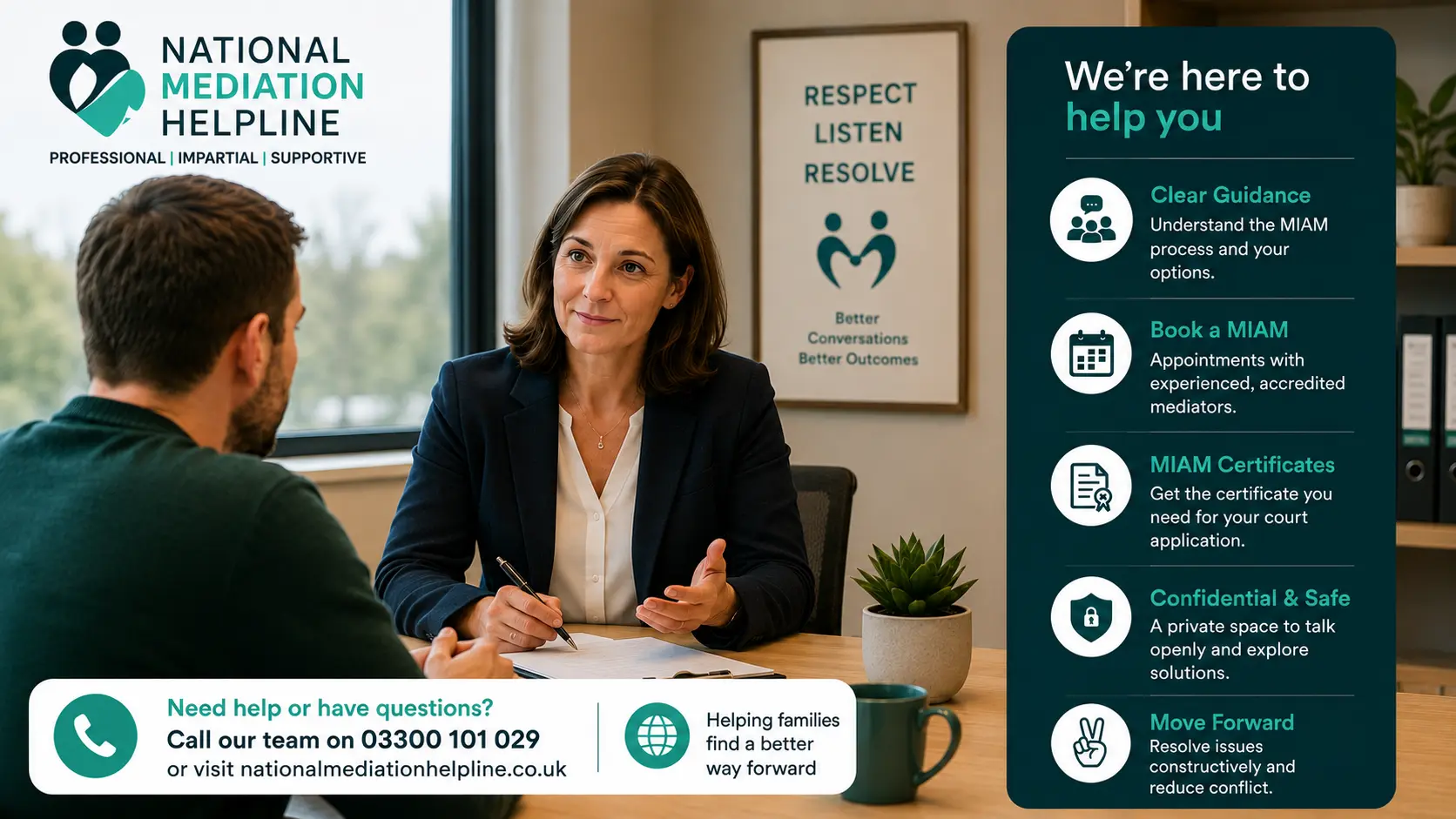 MIAM Exemptions Explained National Medaition Helpline UK Basildon